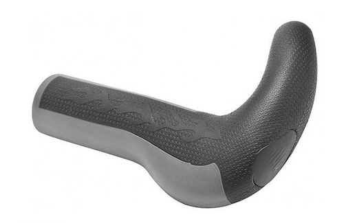 Ручки руля XH-G63B 130 мм чёрно-серые с рогами, с фикс. заглушк., в инд.упак. (пара) LU074693 арт.150133 (10216170/010821/0228802, Китай)