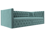 Диван детский прямой Найс, Бирюзовый, Велюр, 107102
