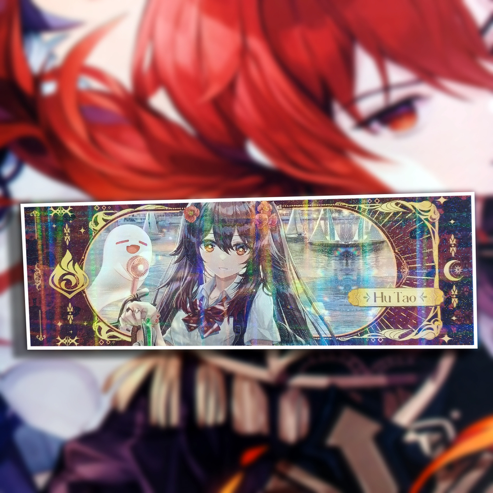 Закладка голографическая "Genshin Impact / Геншин"