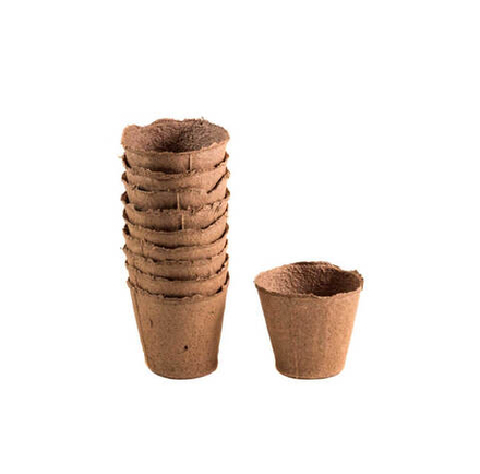 Горшки торфяные 60х60мм 10шт круглые