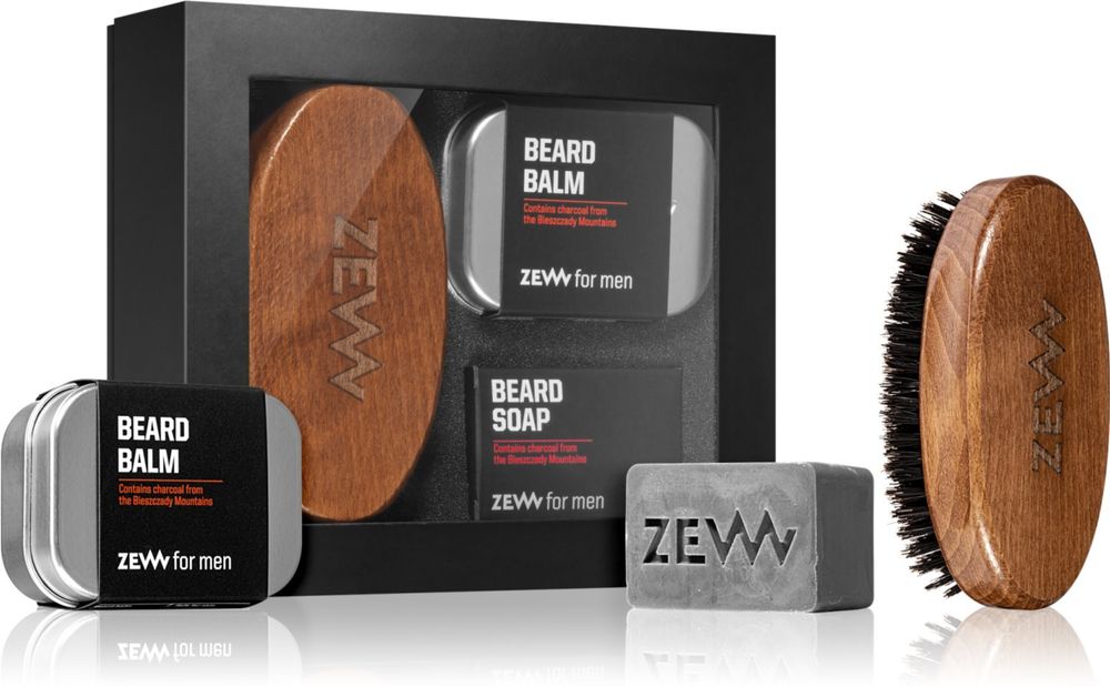 Zew For Men бальзам для бороды 80 мл + мыло для бороды 85 мл + щетка для бороды Well Looking Bearded Man