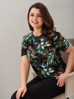 Футболка Фв-107/изумрудный-листьяфэнтези