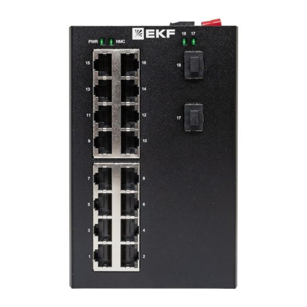Коммутатор промышленный  EKF TSX-U-2GX/SFP-16GT