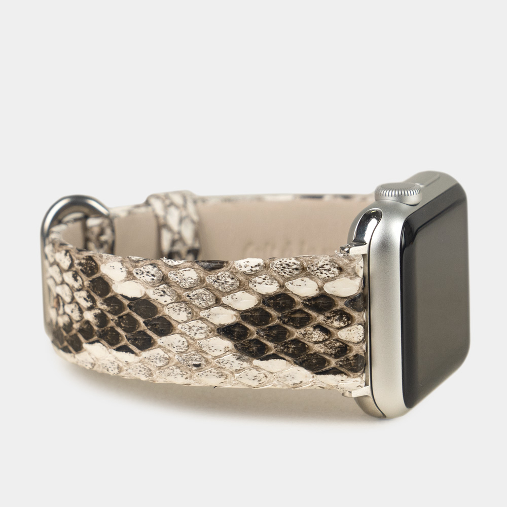 Ремешок для Apple Watch 44/45/46 mm из кожи питона, цвета Natur