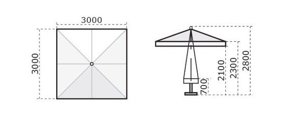Зонт профессиональный Napoli Standard Scolaro 3000 Италия