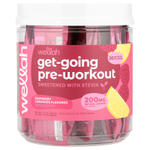 Wellah, Get-Going Pre-Workout, малиновый лимонад, 20 пакетиков по 11,1 г (0,4 унции)