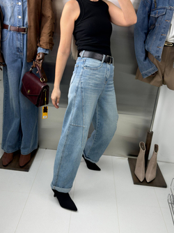 Брюки джинсовые женские арт. 1809 цвет "синий"