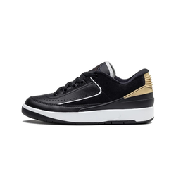 Кроссовки Air Jordan 2 Retro Low 'Black Metallic Gold' DX4401‑001