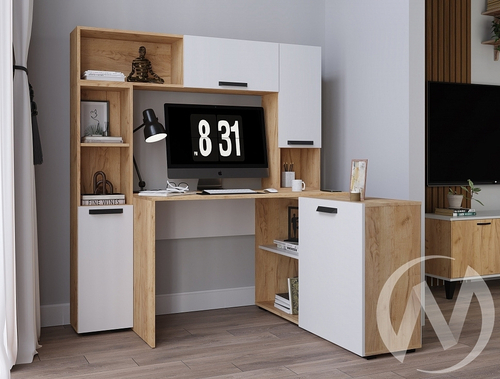 Пенал МС Квартет-13 (дуб крафт золотой/белый)