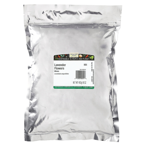 Frontier Co-op, целые цветки лаванды, 453 г (16 унций)