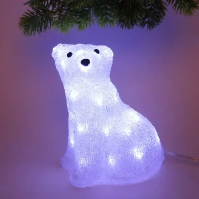 Фигура светодиодная «Медвежонок» 17*12*21 см, 20 ламп LED, (авторежим), 220V, Белый