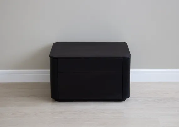 Тумба прикроватная Tammi 2 ящика ширина 60 см (черный)