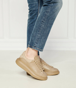 Кожаные кроссовки Alexander McQueen - бежевый(727388 WIEEY)