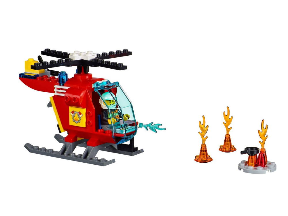 LEGO Juniors: Чемоданчик «Пожар» 10685 — Fire Fighting Corps Set Helicopter & Motorcycle — Лего Джуниорс Подростки