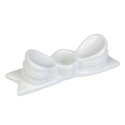 Подсвечник тм LADECOR "Бант", 14x3,5x4 см, доломит