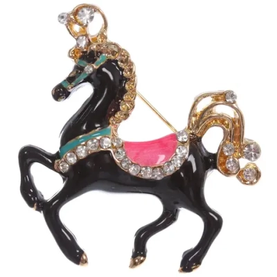 Брошь «Best Podarok - Лунная Тень», цвет черный, 4*4см