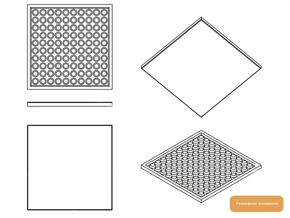 Резиновая плитка EcoStep Ideal Standart