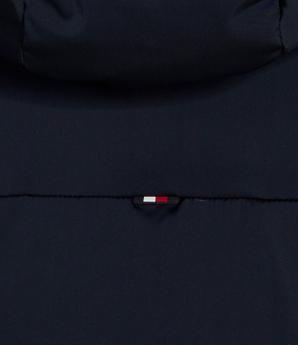 Пуховое пальто SATEEN HOODED MAXI Tommy Hilfiger - темно-синий(WW0WW40834)