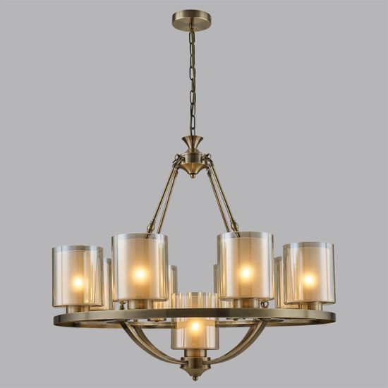 6524/9 COUNTY LN23 000 античная латунь Люстра E27 9*60W 220V RIVERLY