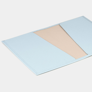 Кожаная обложка для паспорта, коза голубого цвета