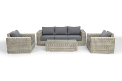 "Боно" лаунж-зона из искусственного ротанга, цвет бежевый