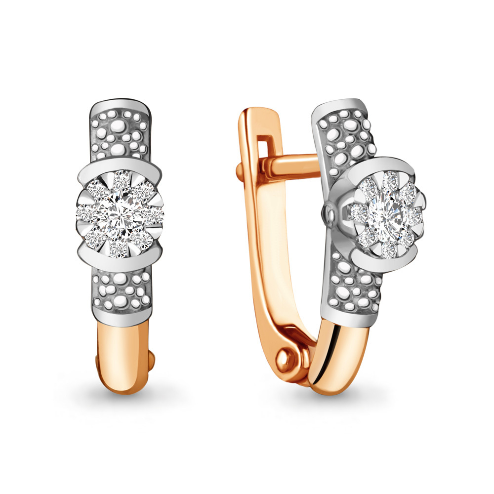 941819к Серьги из Золота с бриллиантами из коллекции "Elegance"