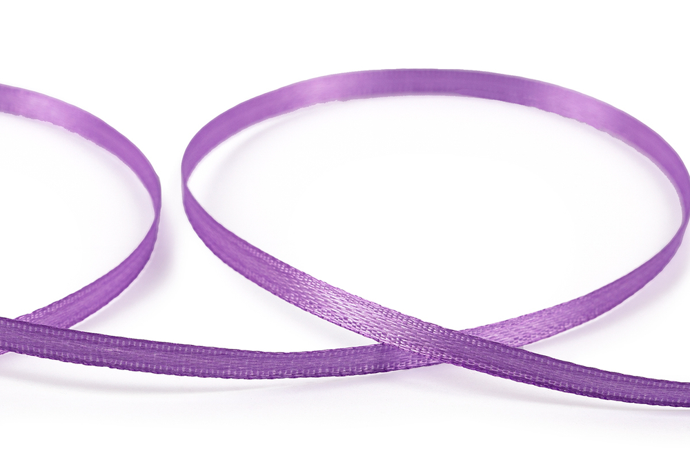 Лента атласная 3 мм AL-3P двухстор. №034 т.сиреневый