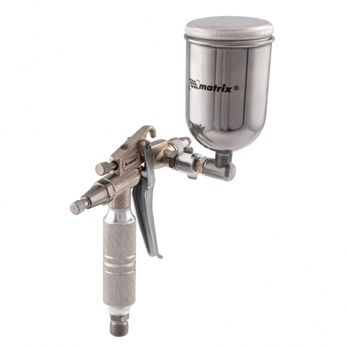 Краскопульт пневматический для финишных работ с верхним бачком V 0,1 л, сопло D 0.5 мм Matrix, 57318