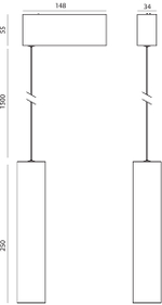 Светодиодный светильник для магнитного шинопровода, 10W, 3000К