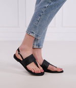 Кожаные босоножки almond tp sandal - hf mono Calvin Klein - черный(HW0HW01536)