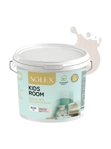 SOLEX Краска для детских комнат KIDS ROOM цв.Маршмэллоу (Pantone 11-0603) 7кг (ИжСинтез)