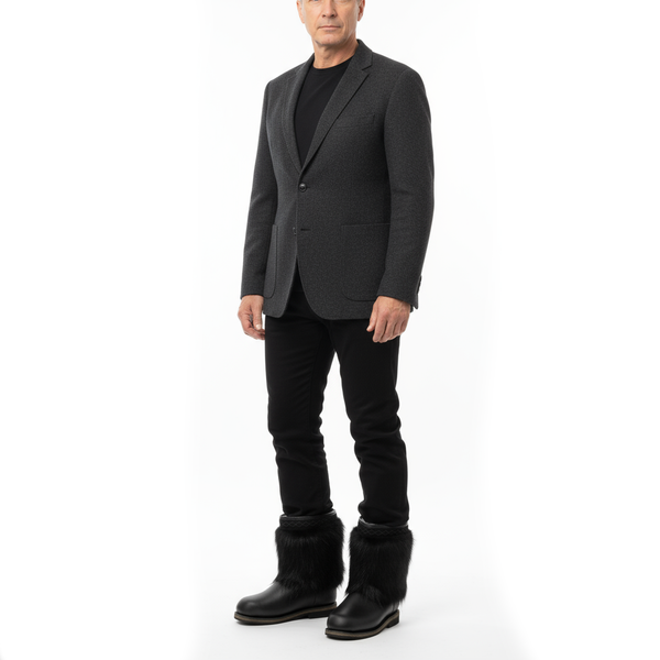 Унты мужские из меха бобра и кожи теленка