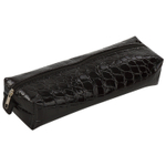 Пенал-косметичка BRAUBERG "Ultra black" "крокодиловая кожа" 20х6х4 см (3 штуки в упаковке)