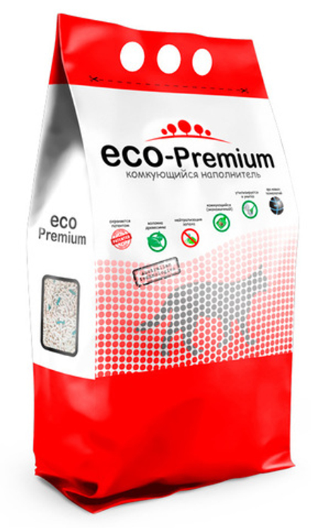 ECO Premium GREEN наполнитель древесный без запаха 20 кг 55 л