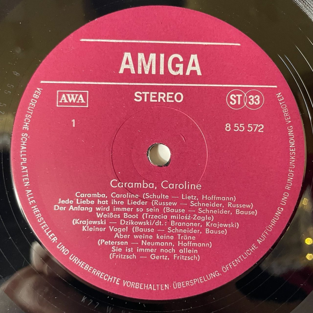 Винтажная виниловая пластинка LP Сборник Caramba, Caroline (ГДР 1977)