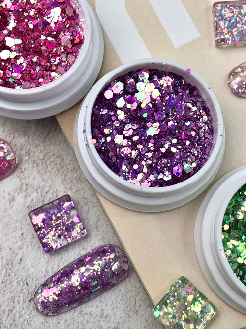 IBDI Глиттер CAT'S EYE LILAC