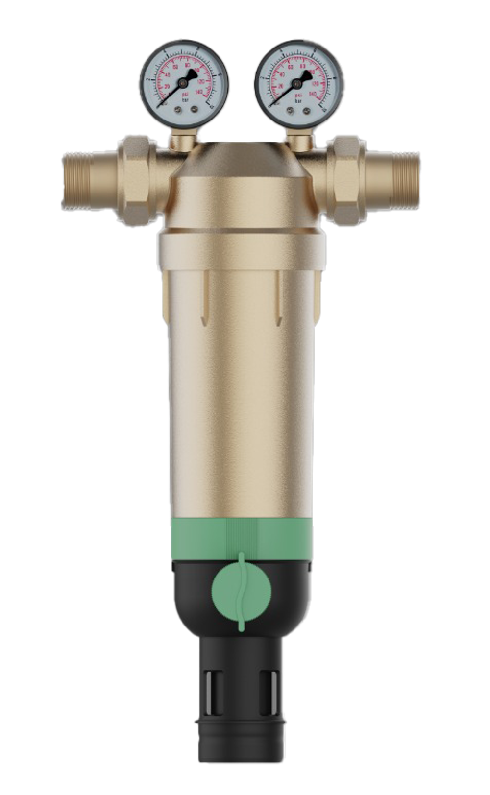 Фильтр с ОБРАТ. промывкой и 2-я манометрами 1" для ГОР. воды  ViEiR  (5/1шт)