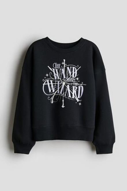 H&M Толстовка с принтом, черный