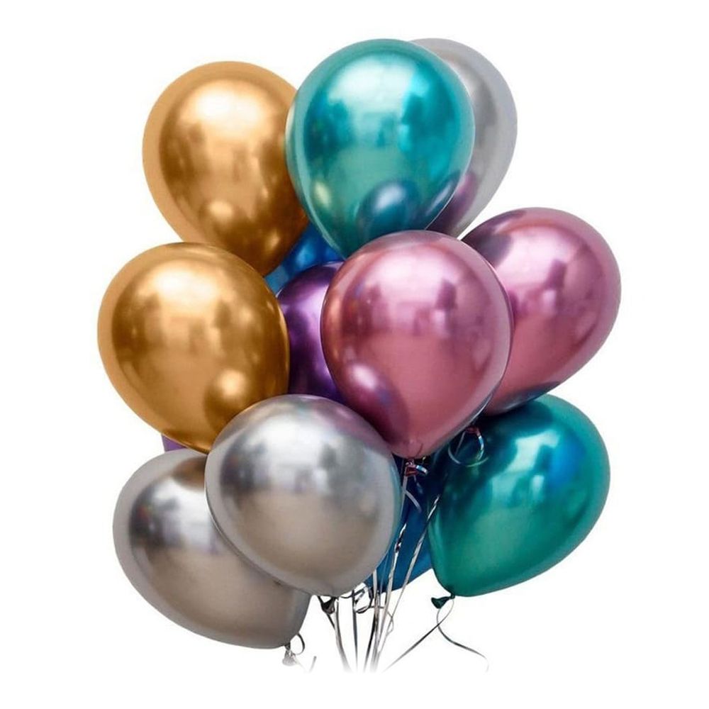 Воздушные шарики MC-Basir серия &quot;Металлик&quot; ассорти, 100 шт, размер №7