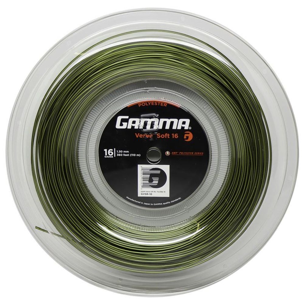 Теннисные струны Gamma Verve Soft (110 m) - черный