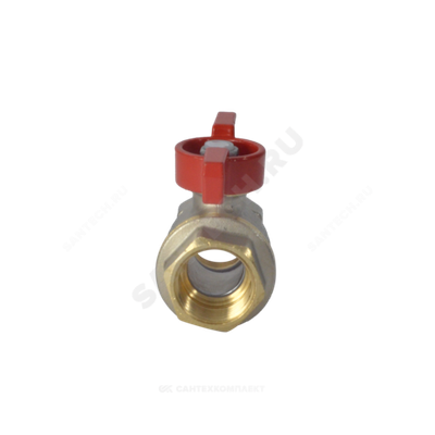 Кран шаровой DADO латунь никель R911 Ду 15 Ру42 ВР полнопроходной бабочка красная Giacomini R911X023