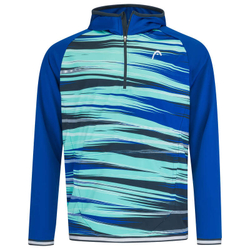 Детская теннисная толстовка Head Topspin Hoodie - royal/print vision