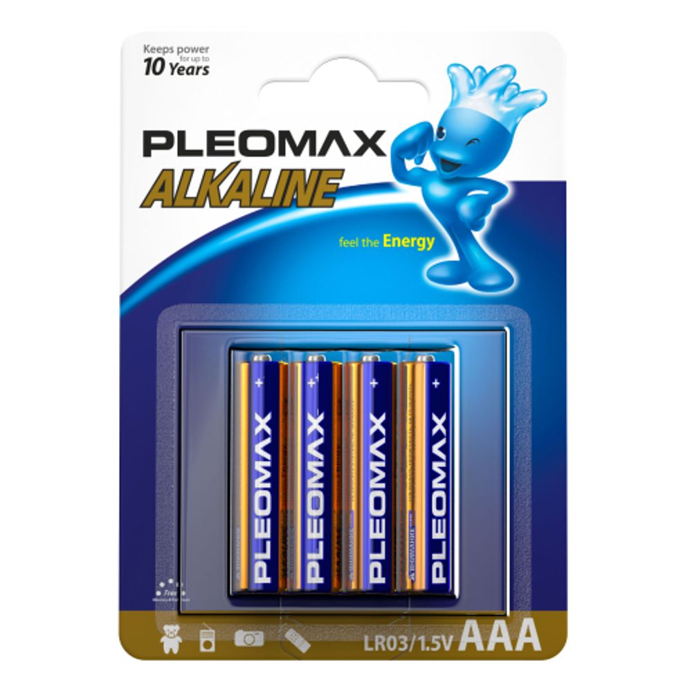 Батарейки Pleomax LR03-4BL Alkaline