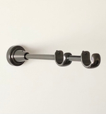 Карниз для штор "Ксантос" d19/19 мм двухрядный, цвет черный никель