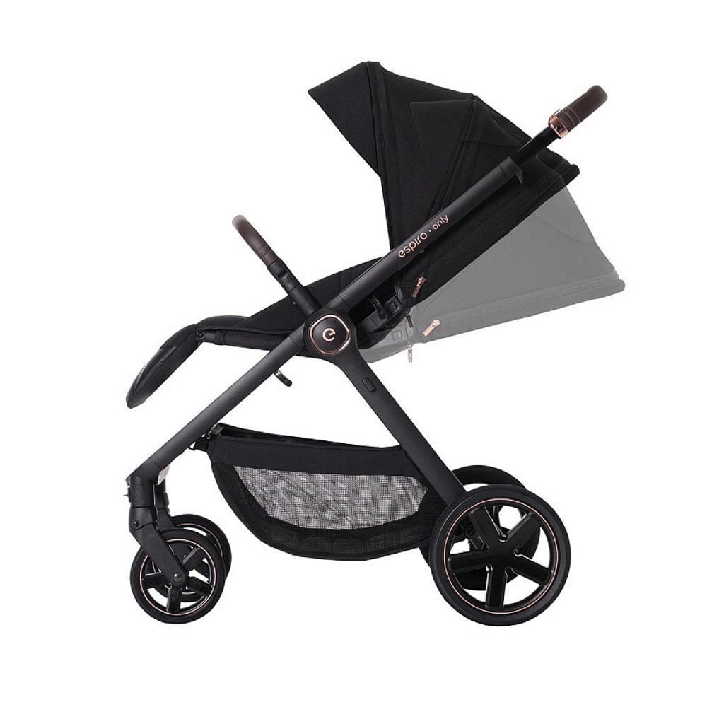 Детская коляска 3 в 1 Espiro Only 2025 и автокресло Pi Begie 410 stylish black / Бежевый (Beige 109)