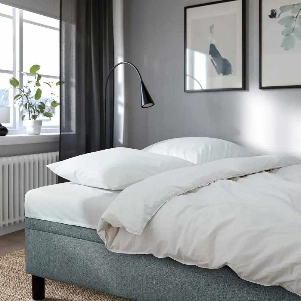 3-местный диван с бирюзовым шезлонгом - IKEA ANGSTA, 76,5x82x199см, голубой, АНГСТА ИКЕА