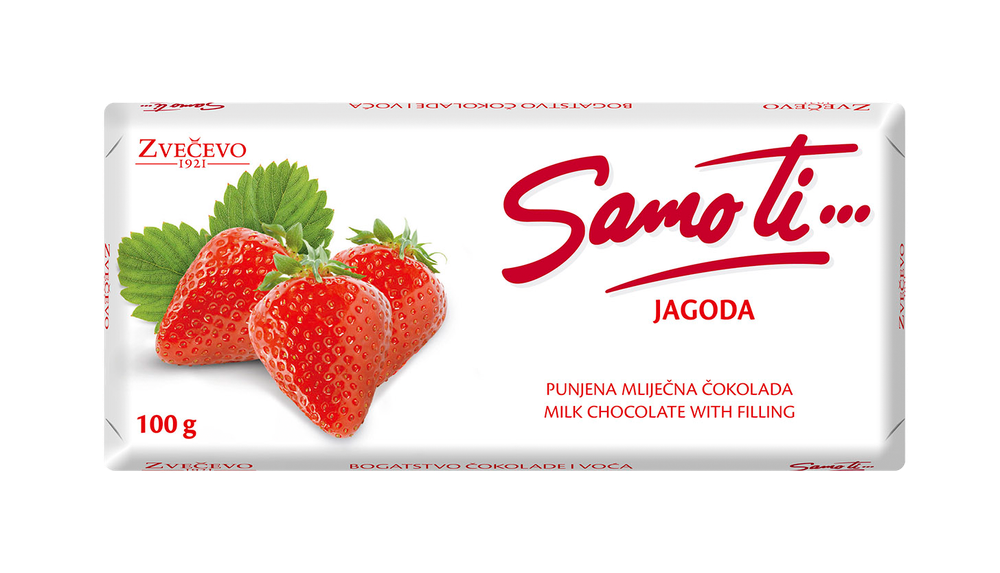 Samo ti... mlečna čokolada jagoda