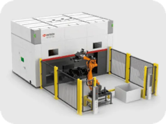 Пятиосевой 3D лазерный станок HGTECH серии AUTOBOT для резки металла