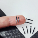 Коннектор, сталь, черного цвета фурнитура, красивая форма, р-р 13×2.5мм, штучно