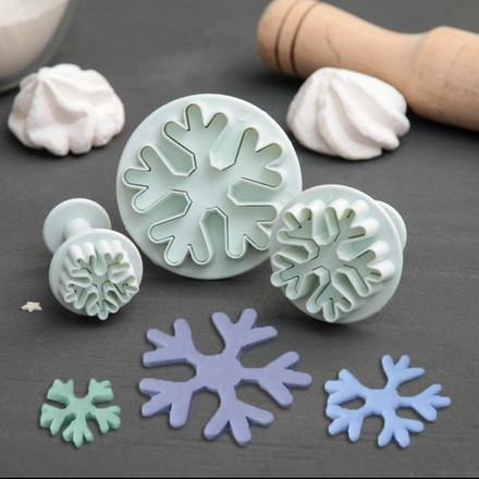 Набор плунжеров "Снежинки" 3 шт